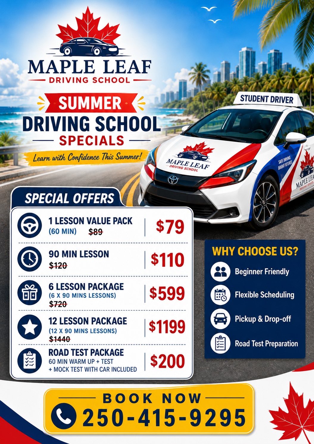 Maple Leaf Summer Specials Poster
